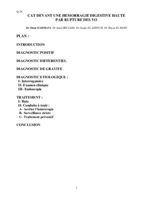 cat devant une hemoragie digestive pdf Book