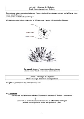 exercice de genetique des haploides Book