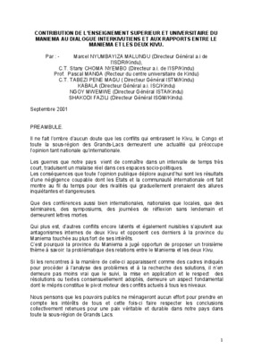 enseignement superieur et universitaire en rdc Book