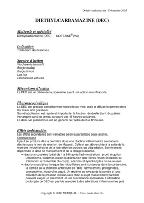 diethylcarbamazine Book