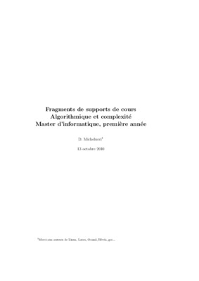 complexite algorithmique cours Book