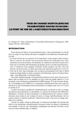 prise en charge hospitaliere des urgences traumatologiques Book