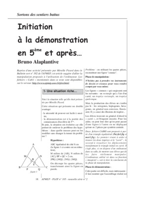 initiation a la demonstration Book