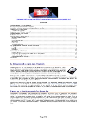 avantages defragmentation Book