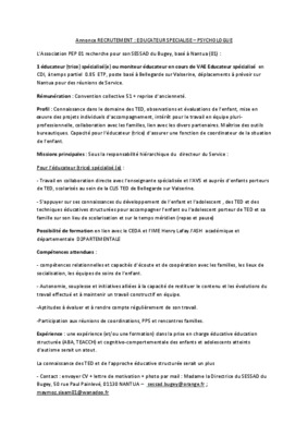 annonce de recrutement Book