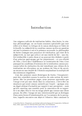 sartre imagination Book