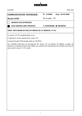 alcatel oxe version r10 Book