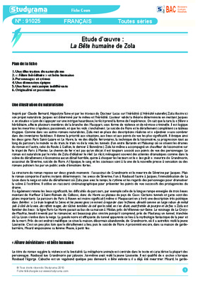 la bete humaine zola Book
