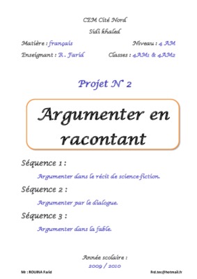 argumenter en racontant Book