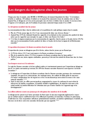 les dangers du tabagisme Book
