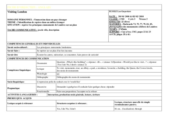fiche anglais 3as Book