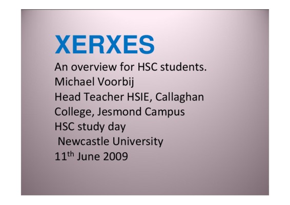 xerxes Book
