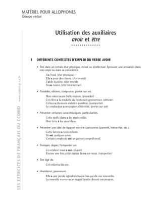 le verbe etre anglais et francais Book