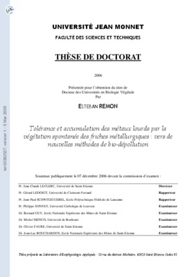 la tolerance de ble dur au metaux lourds Book
