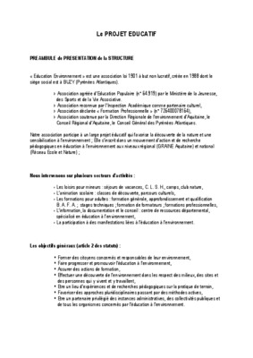 projet education Book
