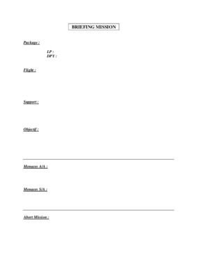 briefing mission Book