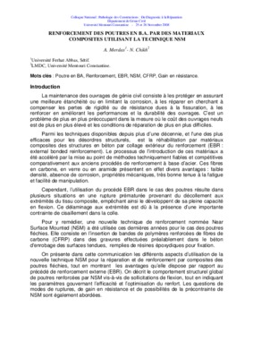 methode de renforcement externe de prf poutres en cisaillement Book