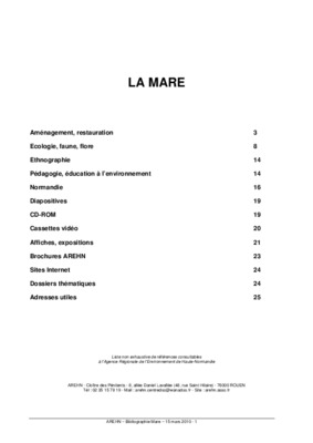 faune hivernante des mares Book