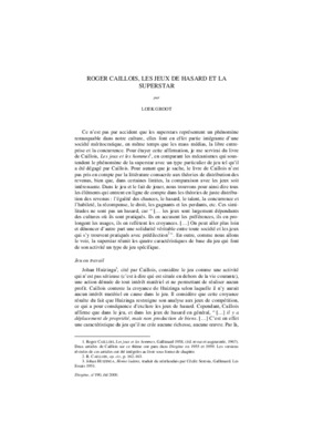 caillois Book