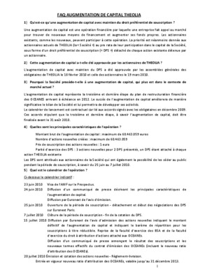operation sur le capital Book