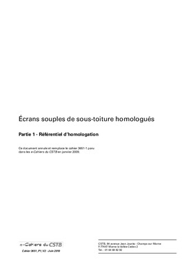 cstb 3651 2 ecrans toiture Book