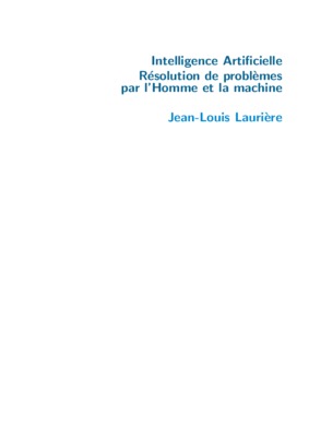 resolutuions de problemes intelligenc artificielle Book