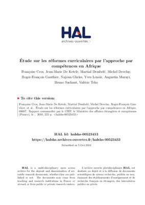 reformes curriculaires Book