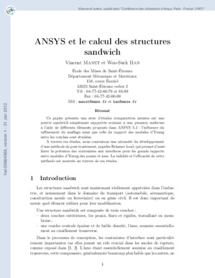 resultats calcul modal ansys Book