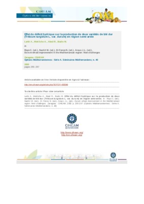 deficit hydrique chez la plante Book