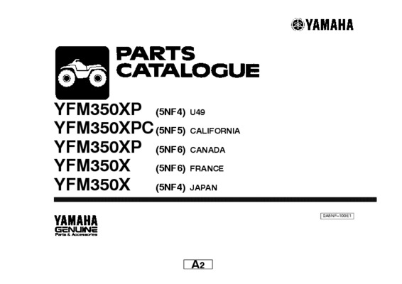 yfm350x Book