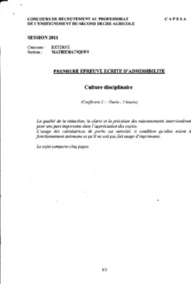 epreuves capesa 2012 Book