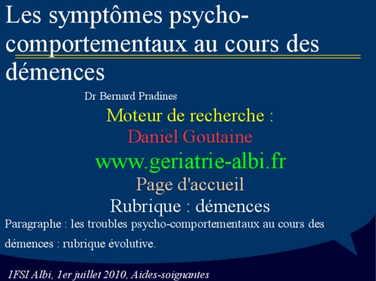 gestion symptomes psychologiques et comportementaux de la demence Book