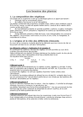 besoins des plantes Book