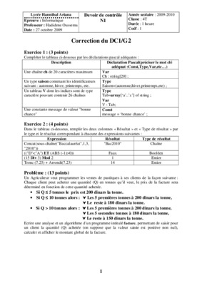 correction epreuve 2009 Book