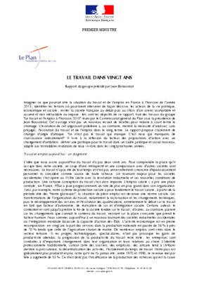 rapport le travail dans vingt ans Book