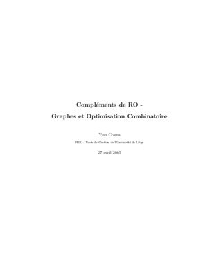 algorithme d optimisation des graphes Book