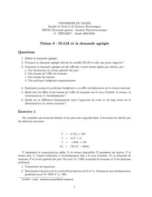 exercice couriger de macroeconomique s2 Book