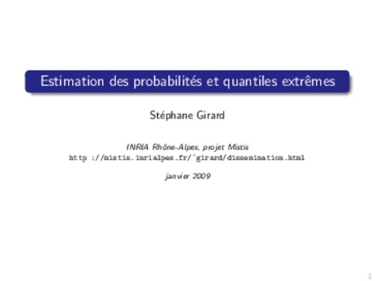 probabilites estimation Book