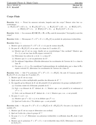 universite pierre marie curie corps finis corrigees Book