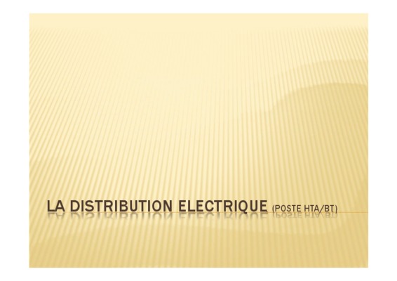 poste de distribution electrique Book