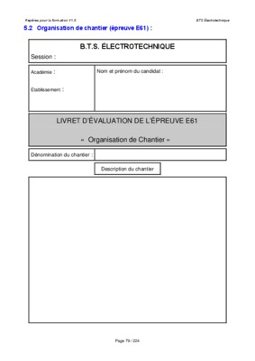 modele de livret 2 vae bts electrotechnique Book