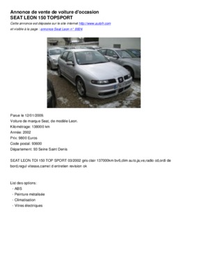 entretien seat leon Book