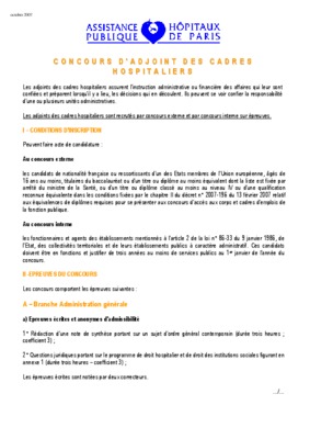 adjoint des cadres hospitalier Book