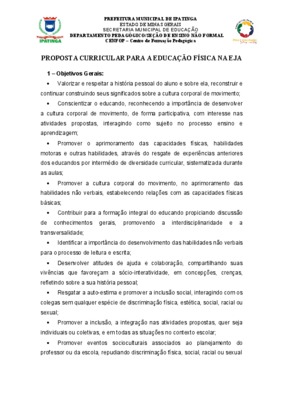 proposta curricular Book