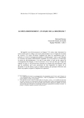 decloisonnement Book