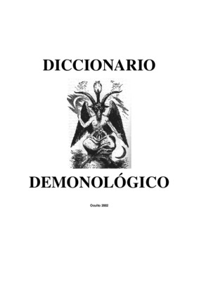 diccionario demonologico Book