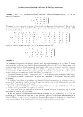 modelisation stochastique markov girsanov exercice corrige Book