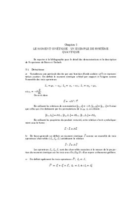 exercice resolus moment cinetique quantique Book