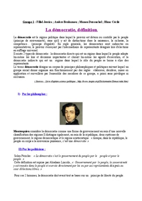 definition de la democratie Book