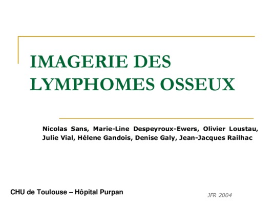 lymphomes osseux Book
